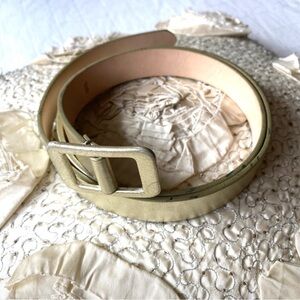 J. Crew Champagne Gold Metallic Adjustable Belt
